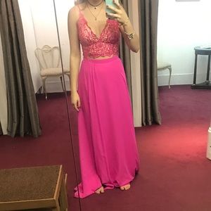 Two piece prom dress